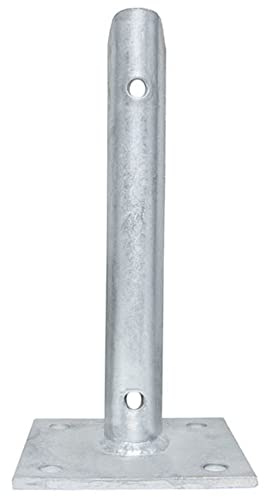 Premium Aufschraubhülse Ø 34mm für Maschendraht-Rundpfosten | Für Maschendrahtzäune | Stabile Bodenmontage | Korrosions- & witterungsbeständig | Feuerverzinkt