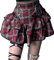 Rot Karierten Falten Rock Frauen Harajuku Y2K Rock Streetwear Vintage Doppel Schicht Kette Punk Weibliche Outfits,Rot,M