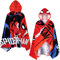 Marvel Spiderman Badetuch Poncho Badeponcho Kinder Strandtuch Jungen mit Kapuze Schnelltrocknendes Handtuch für Strand Schwimmen Duschen (Rot Spiderman, 6-14 Jahren)