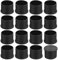 QUARKZMAN 28 Pcs Protection Pied de Chaise, 35mm Embout de Pied de Chaise en PVC sans Marquage Antidérapants Rond Protecteurs de Sol pour Pieds de Table, Noir