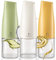 itsufirst® Olive Oil and Vinegar Dispenser Set - 3x500ml Auto Flip Non-Drip Non-Spill Glass Pourers, Leakproof, Easy To Clean, Oil Bottles for Kitchen, Vinegar Drizzlers for Cooking, Pack Of 3 (G+W+Y)
