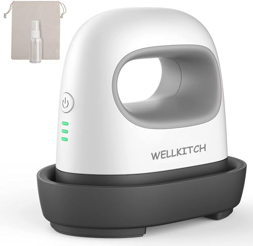 wellkitch Mini Machine de Collage à Chaud - Multiusage : Vinyle Thermocollant, Sublimation, T-Shirts, Brodeuse Numérique, Imprimante Sublimation, et Mini Fer à Repasser Couture (Gris)