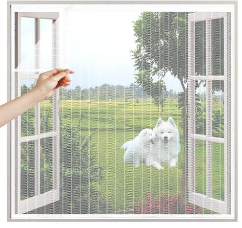 HGPFCB Zanzariera Per Finestra, Zanzariere, Tende Zanzariera Autoadesiva, a Rete per Bloccare Insetti Zanzare Mosche ed Altri Insetti,Tenda Zanzariera Magnetica per Soggiorno Corrido Finestra