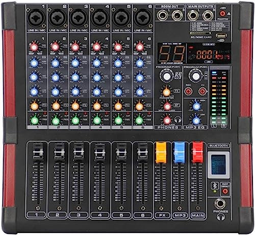 Studio Mixing Desks, Live Mixers Bluetooth Record 6 Channels (Mono) 99 DSP effect USB Function Professional Audio Mixer DJ Mixer