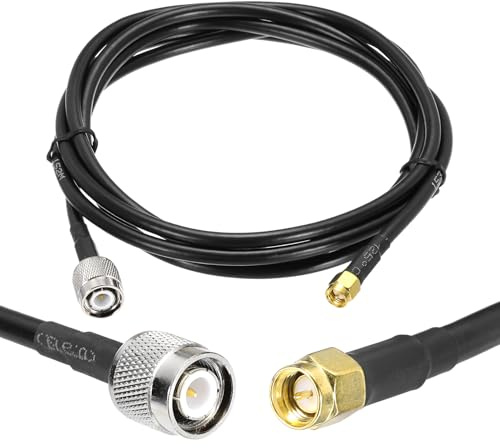 sourcing map 1PCS RG58 Coaxial Cable 6ft/1.8 M, SMA Male to TNC Male Coax Cable 50 Ohm Low Loss Extension Cable for CB Radio, GPS Antenna, Wi-Fi Radios, RF Device