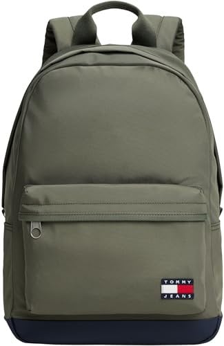 Tommy Jeans Uomo Zaino Daily Dome Medio, Verde (Pewter Green), Taglia Unica
