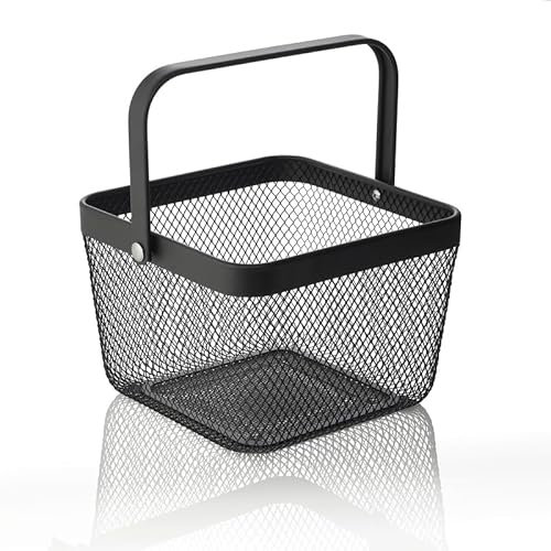 Metallkorb Eisen schwarz, pulverbeschichtet Buffet Korb eckig