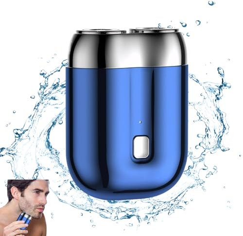 Mini Portable Electric Shaver for Men 2024 Upgrade USB Dual-Head Magnetic Razor Rechargeable Waterproof Compact Travel Shaver