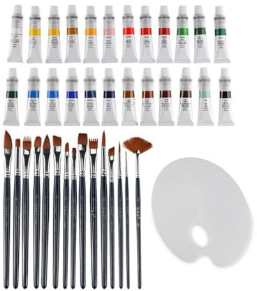 MQPALZKD 40 Acrylic Paint Brushes, Color Palette Set, Graffiti Wall Painting