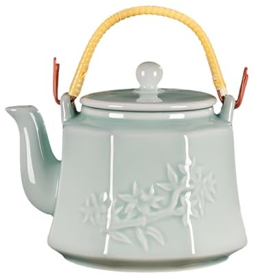 Chinesische Relief Celadon Kung Fu Tee Set zum Brauen von Tee, 2L/3L -Keramik -Teekanne für Kung Fu Tee Koches heißes Wasser Traditionelles Bauernhaus Teapot Tea Mak cyan-2L