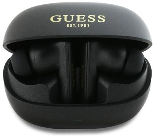 CG Mobile Guess Bluetooth Earphone TWS + Capsule Printed Logo docking station black