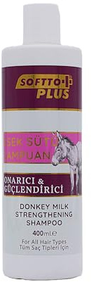 Softto+Plus Eselsmilch-Shampoo – Reparatur, Feuchtigkeit & Glanz für jedes Haar - 400 ml