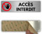 LEIASA | Panneau Adhésif Passage Interdit - 5x18 cm - Épaisseur 0,8 mm - Aluminium - Panneau Accès Restreint - Signal Zone Interdite - Autocollant 3M Accès Interdit - Entrée Non Autorisée