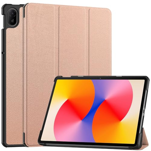 Kepuch Custer Funda para Huawei MatePad SE 11 2024,Slim Smart Cover Fundas Carcasa Case Protectora de PU-Cuero - Rose Oro