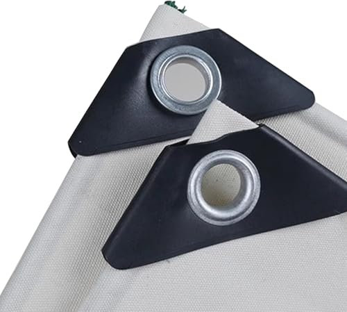 Lona Impermeable de Alta Resistencia Blanca de 3 x 3 m, 3 x 4 m, 3 x 5 m con Ojales y Cuerda, Ideal para caravanas, Piscinas, Barcos, 2 x 3 m