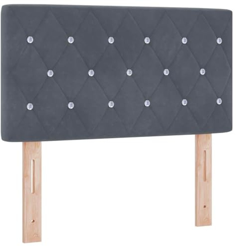 vidaXL Kopfteil Dunkelgrau 80 cm Samt, Moderner, robuster Samt-Kopfteil, anpassbares Schlafzimmer-Element, gepolstertes Rechteck, luxuriöse Wohnkultur