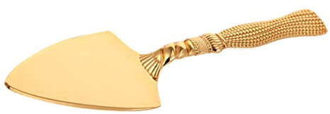 KICHOUSE Pelle à Pizza Dorée En Alliage De Zinc Résistante Et Polie Serveur à Pizza Et Gâteau Multifonction Ustensile Cuisine Pour Pâtisserie Gâteau Pour Fêtes Et Usage Familial