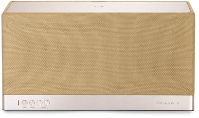 Triangle - Enceinte connectée AIO 3 - Enceinte Tout en Un Compatible Bluetooth, Wi-FI & Multiroom sans-Fil - Audio HD - Entrée Optique - 2X 45W - 360 x 195 x 150 mm - Camel