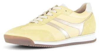 Gabor Damen Low-Top Sneaker, Frauen Sneaker,Moderate Mehrweite (G),Yellow Kombi (13),43 EU / 9 UK