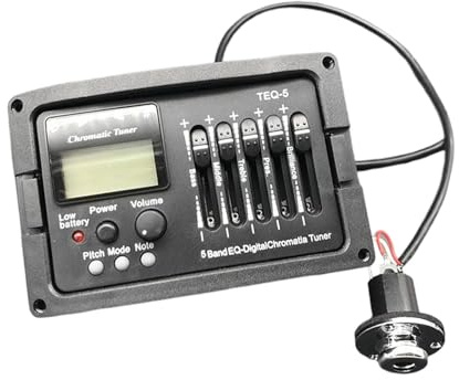 RCGOFOLLOW Präzises, drehbares Stimmgerät für E Gitarre, Bass, Violine und Ukulele – für Fortgeschrittene und Profis.