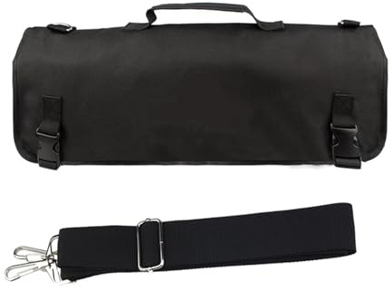UALXPAO Cutlery Roll Bag 8 Slots Fabric Chef Roll Bag Oxford Cloth Multifunctional Knife Toolkit Cooking Carry Case