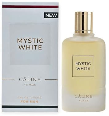 Mystic White Eau de Toilette da uomo, 60 ml, fragranza orientale, speziata con miele e fava tonka, Made in France