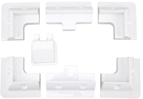 SYUULCOI Kit de Fixation pour Panneaux solaires sans perçage, en ABS, 7 Supports d'angle de Toit Blancs, pour Camping-Car, Yacht ou Bungalow.