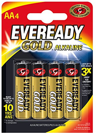Energizer 635267 Batterie Eveready Gold Alkaline AA Mignon/LR6, 4er-Packung chrom