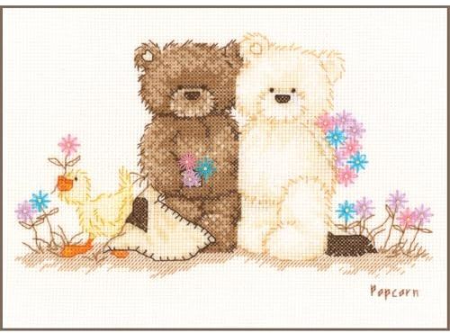 Vervaco Popcorn and Coconut Friends Counted Cross Stitch, Multi-Colour