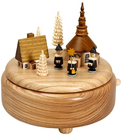 Rudolphs Schatzkiste Spieldose Musikkinder Natur BxHxT 13x13x13 cm NEU Spieluhr Spielwerk Musikdose Musik Figur Seiffen Erzgebirge Holz Dekoration Weihnachten