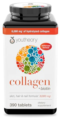 Youtheory Collagen + Biotin, 390 Tablets, 65-Day Supply