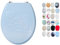 MSV WC-Sitz, Holz, blau, 42.5x36.5x3 cm, 68