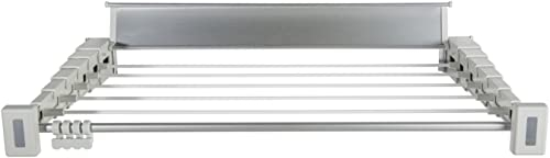stewi Prestige-Telescopio (80 cm, Aluminio) Secador de Pared, Plástico, Plata, 80x10-39x6cm