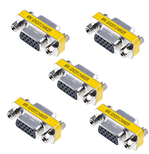 Oiyagai Lot de 5 Câbles Null Modem, Adaptateurs Série DB15 VGA Femelle à Femelle