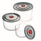 Simax 8593419250965 3-teiliges Vorratsdosen-Set mit Kunststoffdeckel, One size, transparent