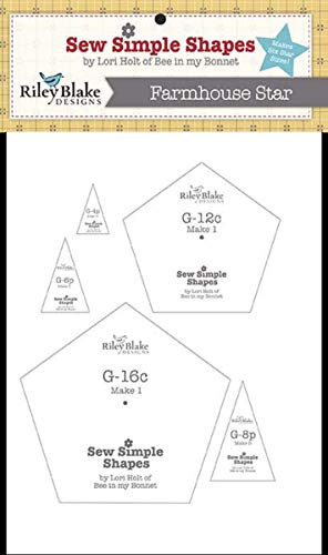 Riley Blake Template Set-Farmhouse Star by Lori Holt 12/Pkg