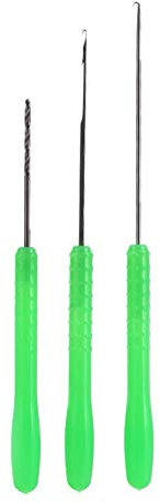 3 in 1 Carbon Steel Fishing Bait Needle Tool Fishing Drill Hook Stringer Needle for Making Rigs