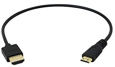 Cable CERRXIAN de Alta Velocidad 4K, Ultra HD, HDMI 2.0-0,3 m (último estándar) Compatible con Ethernet, 3D, Retorno de Audio(HDMI Male to Mini HDMI Male)
