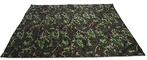 Aeloa Camouflage Tarp, Outdoor tragbare leichte Regenschutzmatte Rain Tent Tarp Shelter mit Aufbewahrungstasche Strand Picknick Decke Mat(22m)