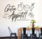 tjapalo® a35 wandtattoo guten appetit Wandtattoo küchensprüche Wandsticker Esszimmer sprüche Küche mordern Wandtattoo Küche lustig, Farbe: kupfer, Größe: B120xH58cm