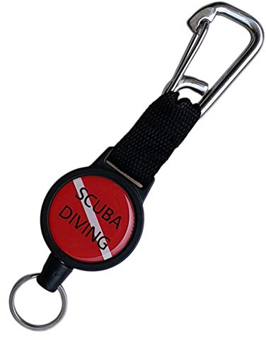 Perfeclan Retractor mit Karabiner für Tauchen, Edelstahlhaken