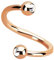 Modern Nature Piercing-Schmuck Ohrring Spirale 316L Stahl Rosegold 1,2 x 8 mm mit 3 mm Steinkugeln