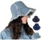 JK Home Damenhut im Vintage-Stil, Denim, Outdoor, Reisen, Fischer, Fischer, Sonnenhüte, D: Helle Jeans, zufällige Farbe, Einheitsgröße