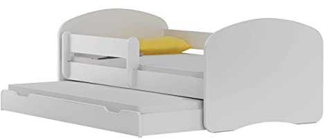 BDW NEU Kinderbett mit 2 Liegeflächen und 2 Matratzen DOPELLBETT 180x90 Weiß - für Mädchen und Jungen JUGENDBETT || KOSTELNOS Versand ||