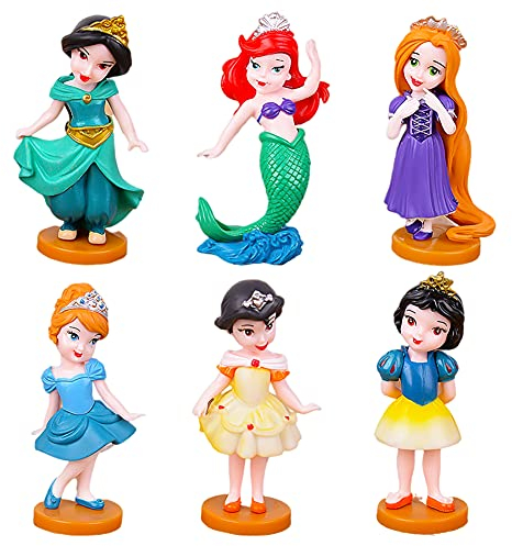 Princess Cake Topper CYSJ 12pcs Mermaid Princess Cake Decoration Action Figures Birthday Cake Decorations Mini Figures for Kids Birthday Decor Ornaments Party Supplies