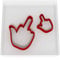 Custom Cutters Plätzchenteig-Ausstecher, 2 Stück, Mittelfinger, 3 cm + 5,5 cm, Blatt-Design, Präzise Schneide und griffiges Design