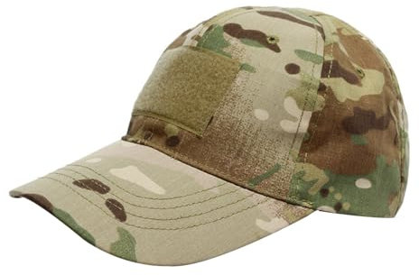 CHINWHI Baseball Cap Men Sun Protection Tactical Camo Hat Military Camo for Camping Camping Hiking Outdoors Sport Adjustable Unisex (MC, 1)