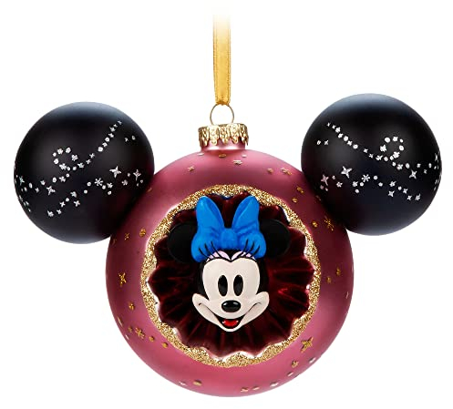 Disney Store Offizielle Minnie Mouse Festliche Hängedekoration, 15 cm, Andenken-Baumdekoration, geformt mit bemalten Details, mit aufwendigen Charakter-Kunstwerk