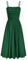 GRACE KARIN Vestito Elastico da Donna Senza Maniche Tinta Unita Abito Svasato a Vita Alta Scollo a Quadrato Verde Scuro L