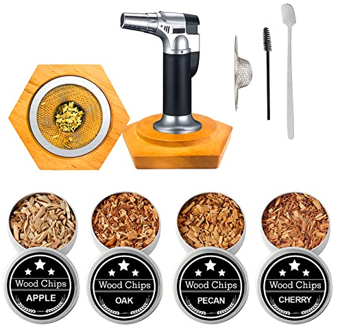 WEICHA Bourbon Whiskey Gifts for Men Dad - Cocktail Smoker Kit with Torch, Birthday Anniversary Unique Gifts for Dad Boyfriend Husband Grandpa, Smoked Bourbon Kit, Mens Gifts Ideas